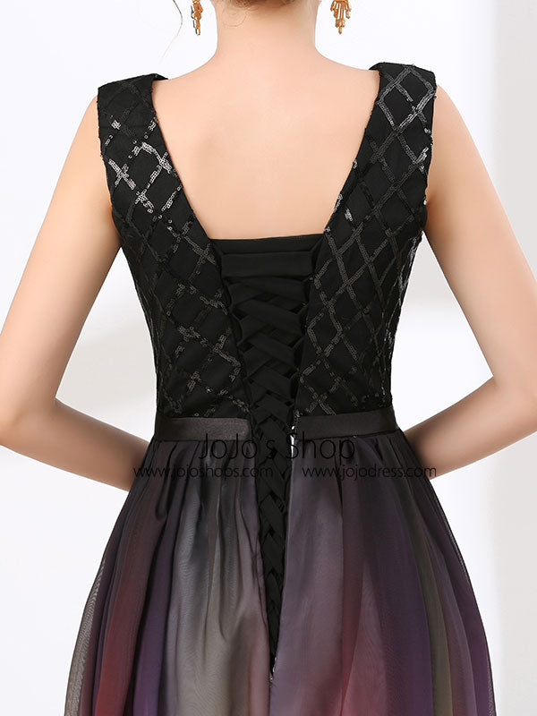 Evening dress with corset back