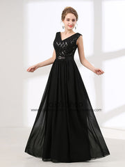 Elegant Long Black Formal Evening Dress