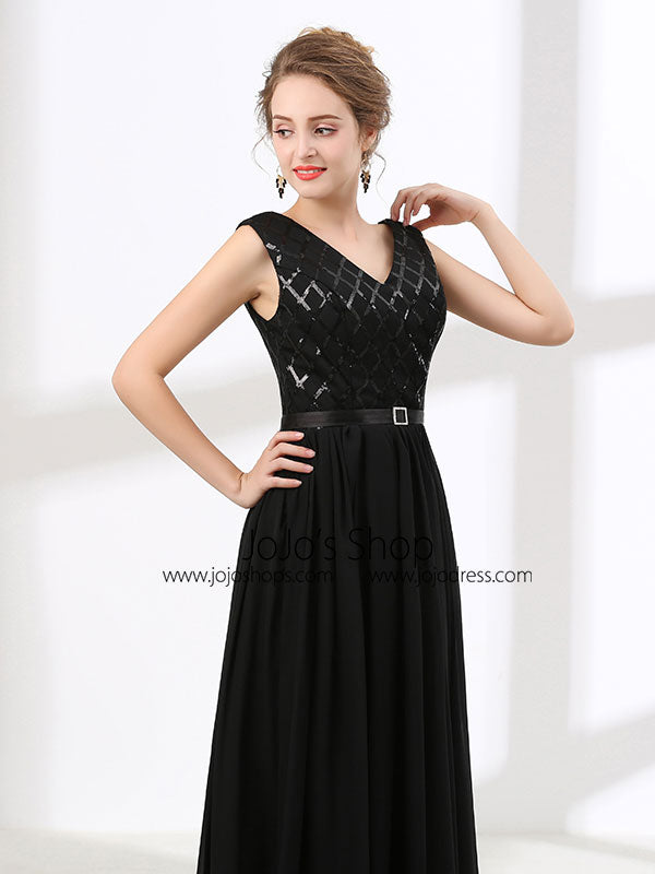 Elegant Long Black Formal Evening Dress