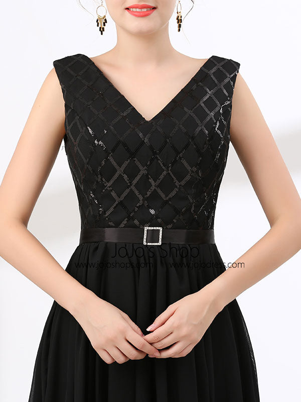 Elegant Long Black Formal Evening Dress