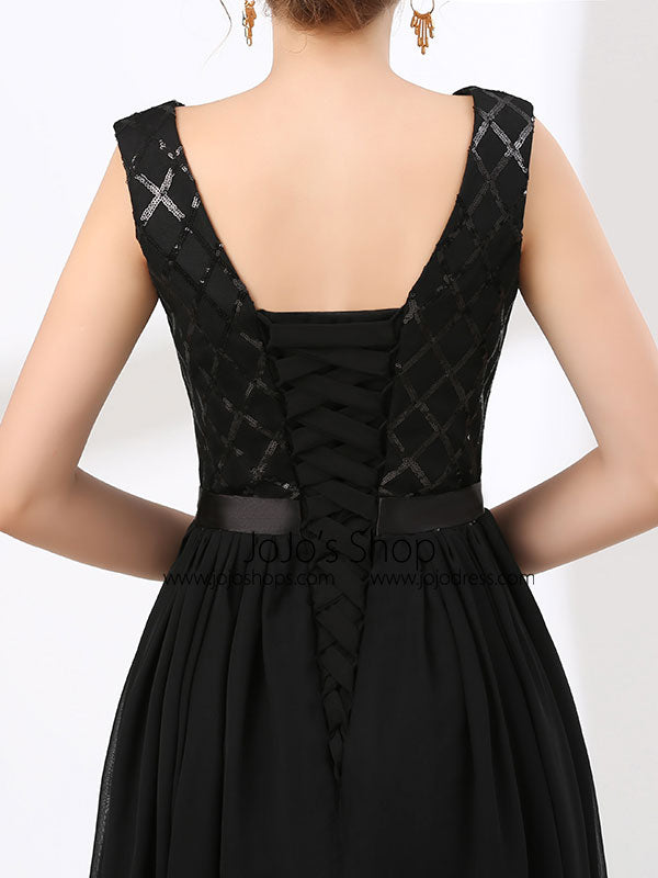 Elegant Long Black Formal Evening Dress