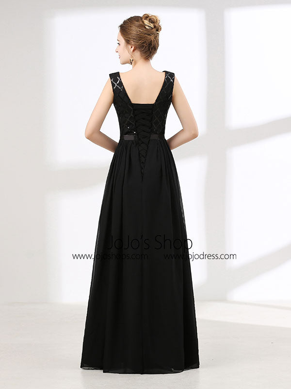 Elegant Long Black Formal Evening Dress