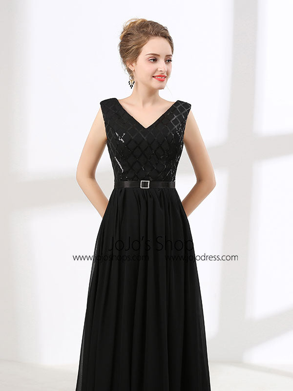 Elegant Long Black Formal Evening Dress