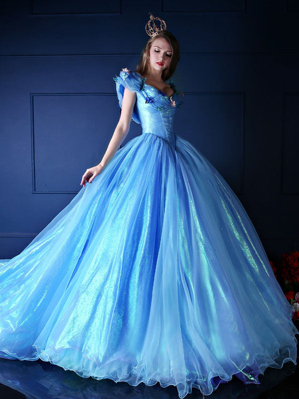 2015 Cinderella Blue Ball Gown Dress