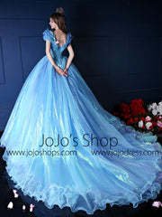 2015 Cinderella Blue Ball Gown Dress