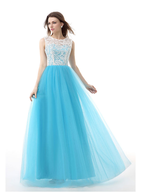 Lace Tulle Formal Prom Evening Dress