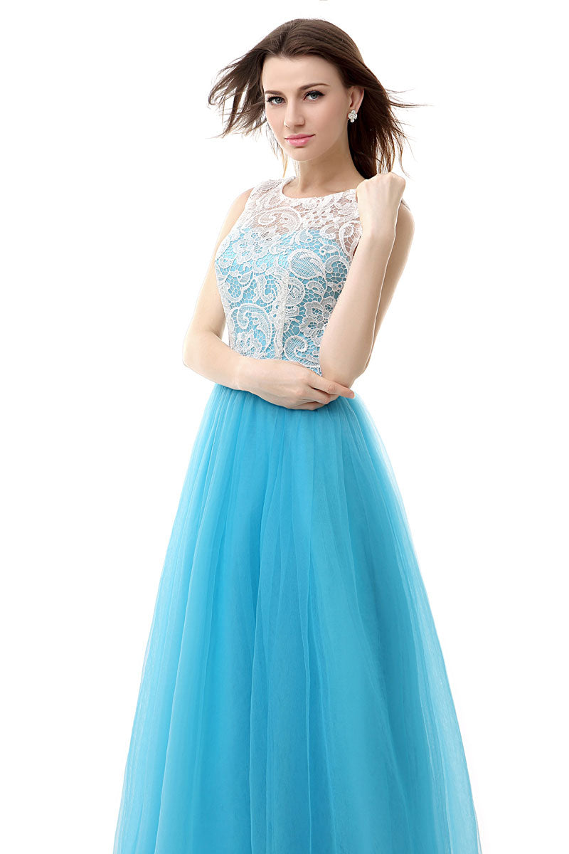 Lace Tulle Formal Prom Evening Dress