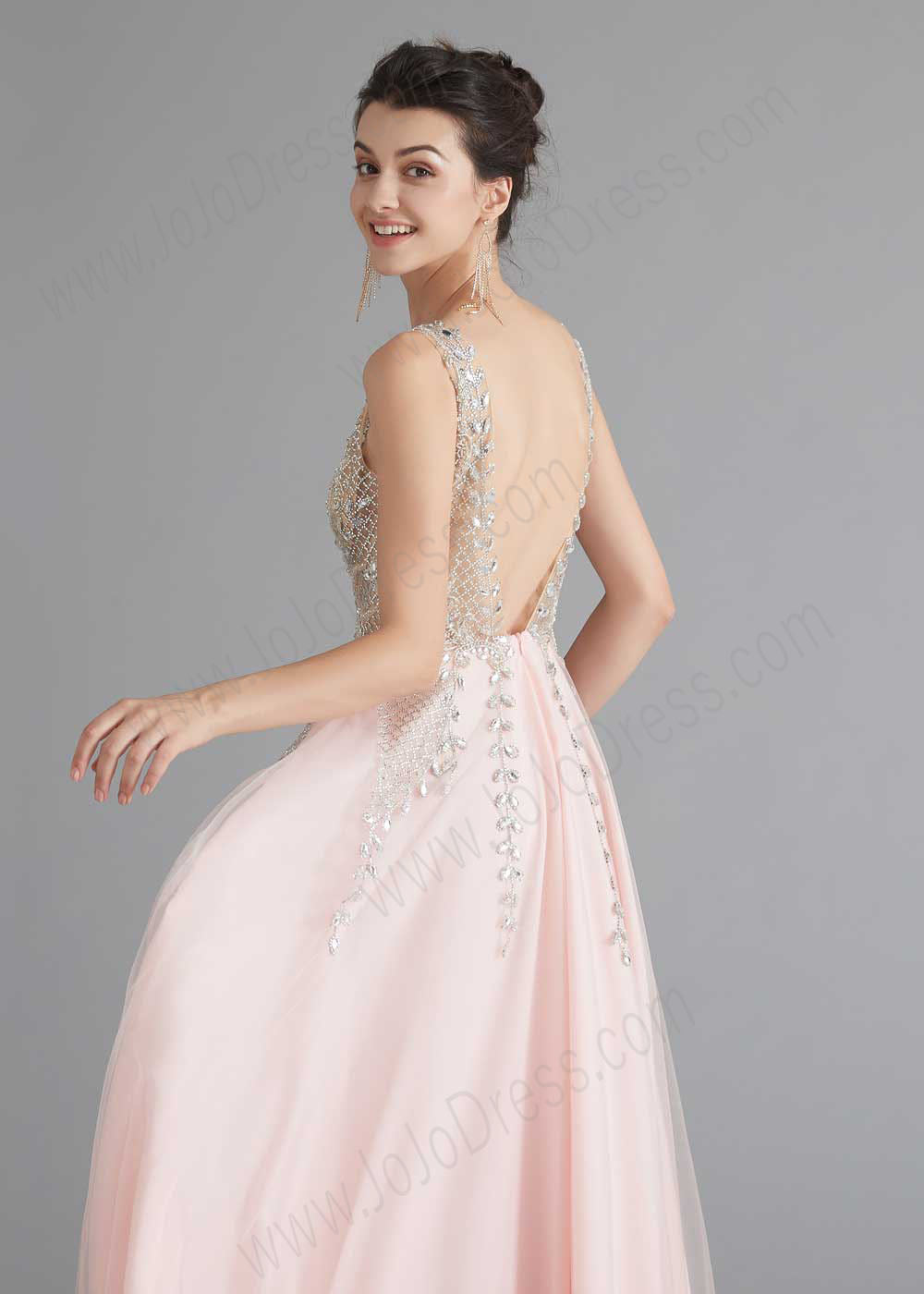 Blush Pink Formal Evening Beauty Pageant Dress