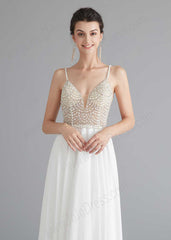 Long Chiffon Dress with Pearl top