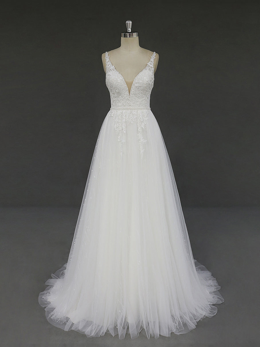 Destination Lace Wedding Dress with Open Back RD2003