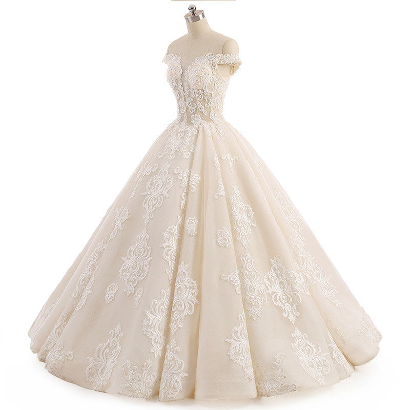 Champagne Ball Gown Wedding Dress AL3014