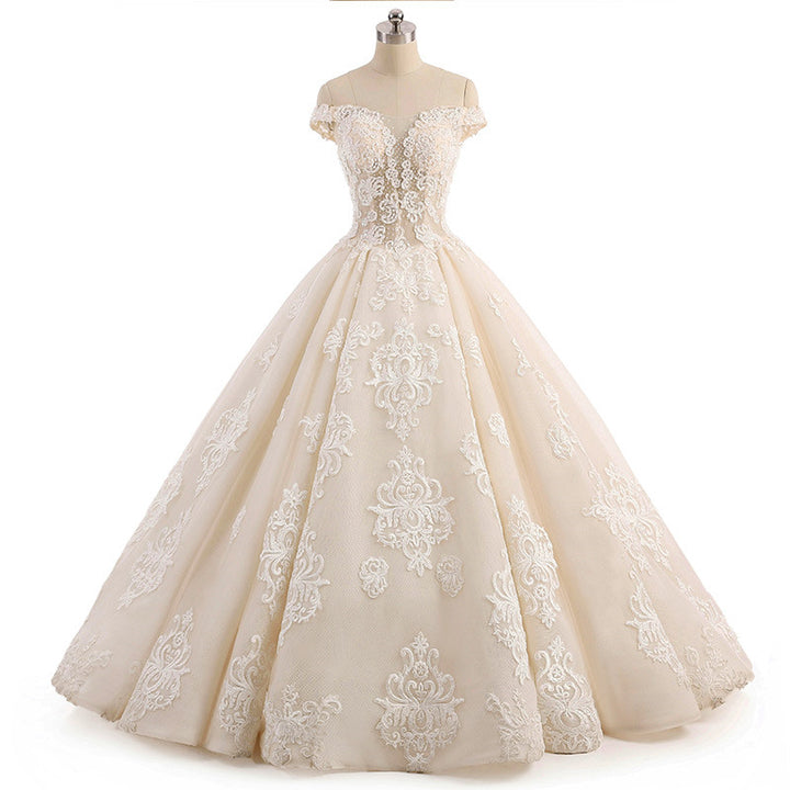 Champagne Ball Gown Wedding Dress AL3014