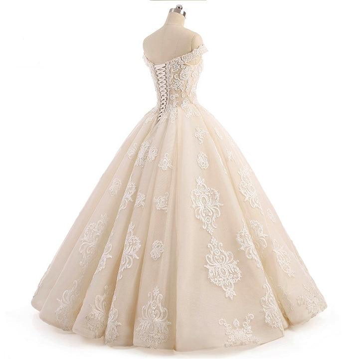 Champagne Ball Gown Wedding Dress AL3014