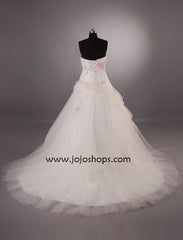 Cherry Blossom Wedding Dress with Strapless Neckline