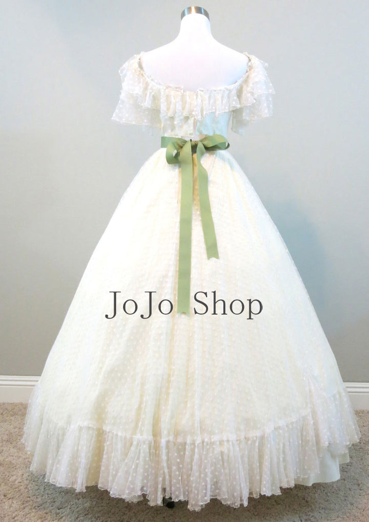 Beautiful Civil War Lace Ball Gown AL3017 