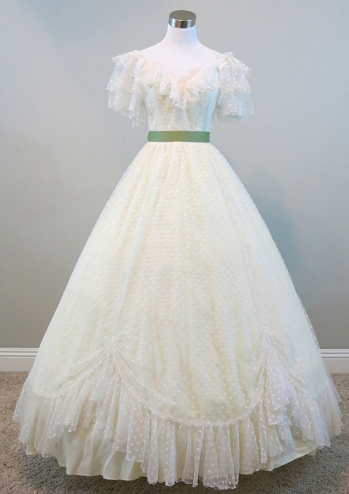Beautiful Civil War Lace Ball Gown AL3017 