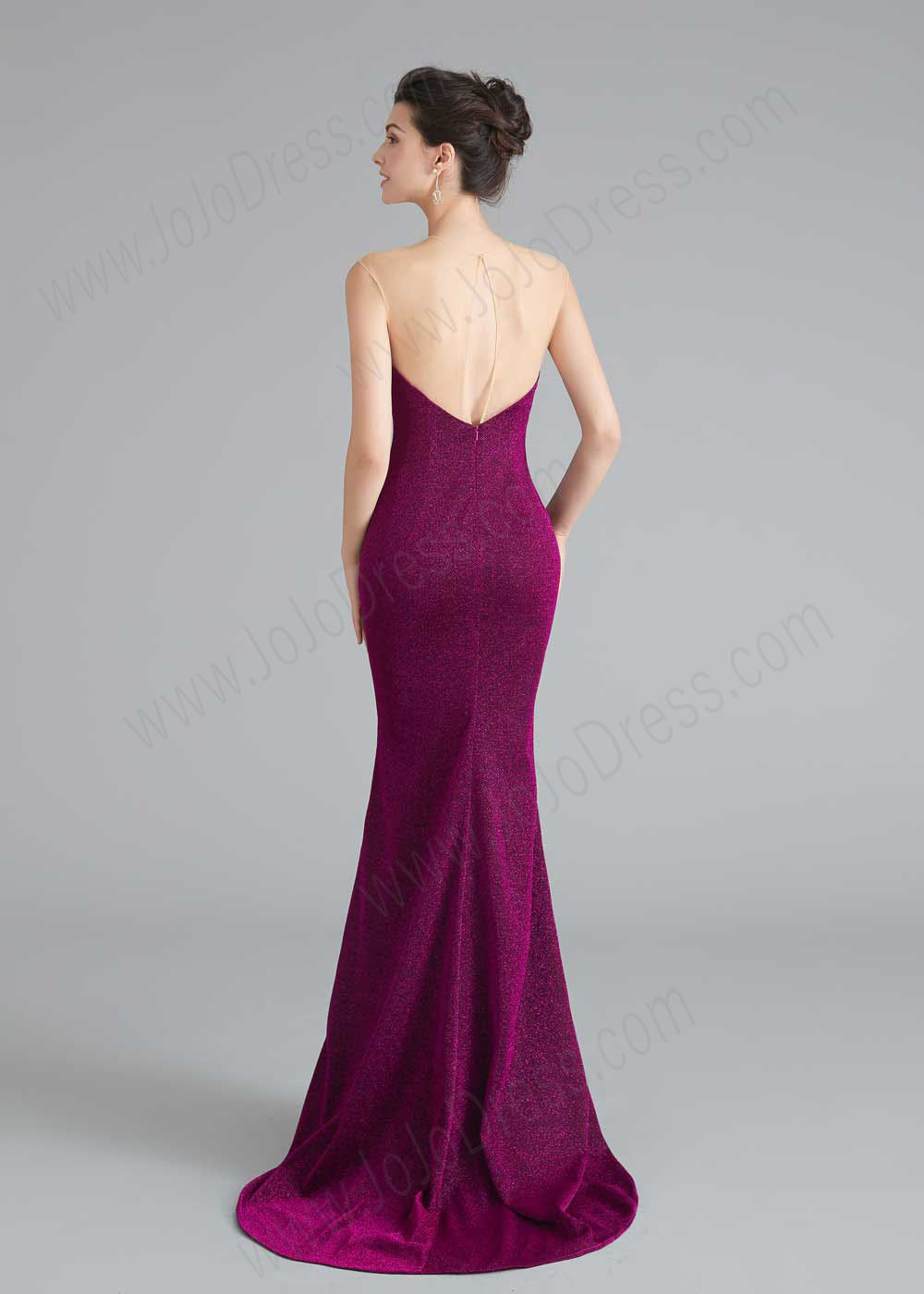 Dark Red Shimmery Formal Prom Home Coming Dress