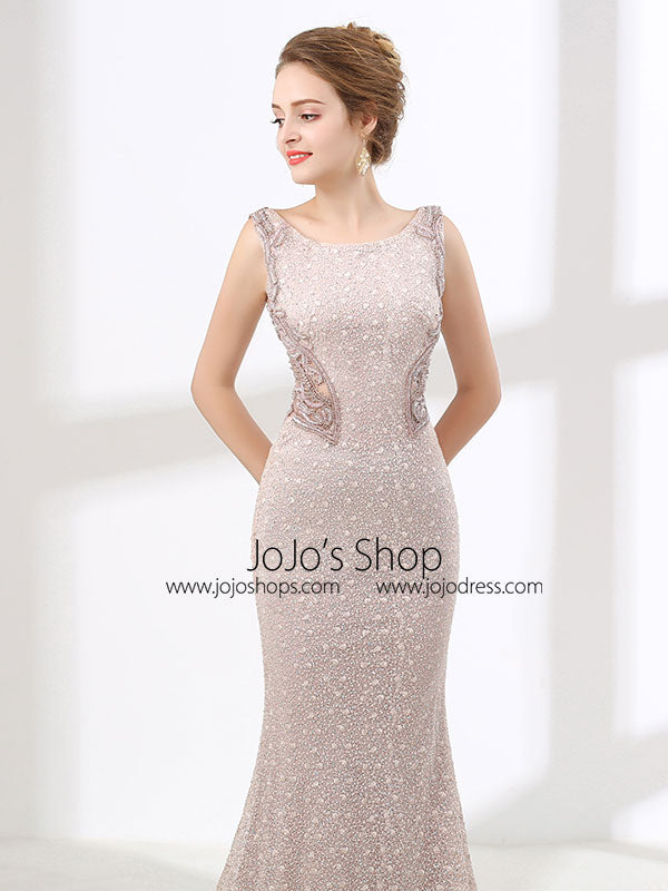 Elegant Long Formal Prom Evening Dress wtih Beautiful Back Design Custom Size / Gray Elegant Long Formal Prom Evening Dress wtih Beautiful Back Design Custom Size / Gray