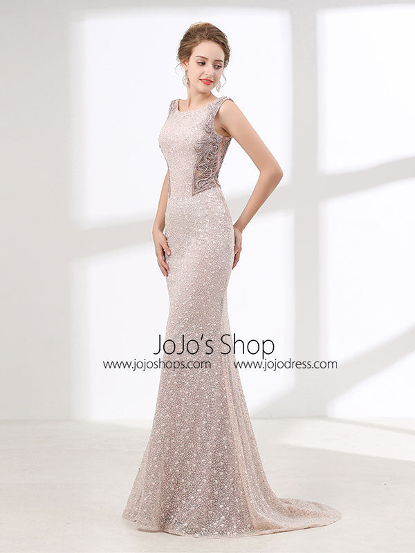 Elegant Long Formal Prom Evening Dress wtih Beautiful Back Design