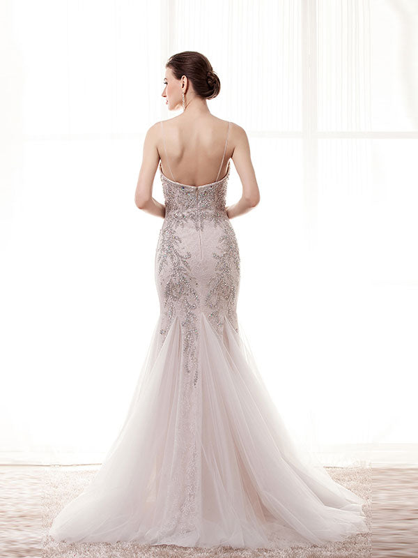 Dusty Pink Sparkly Fit and Flare Black Tie Formal Evening Dress