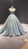 Sparkly Sage Green Black Tie Ball Gown Evening Dress RS2011