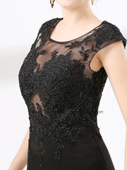 Elegant Black Lace Formal Evening Dress