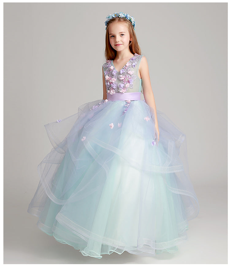 Flower Girl Princess Ball Gown Party Dress Birthday Dress