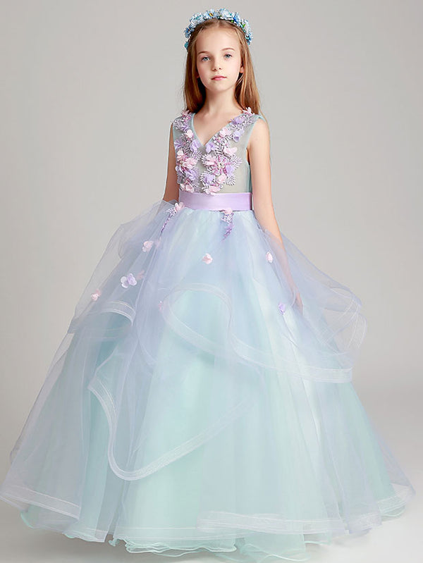 Flower Girl Princess Ball Gown Party Dress Birthday Dress