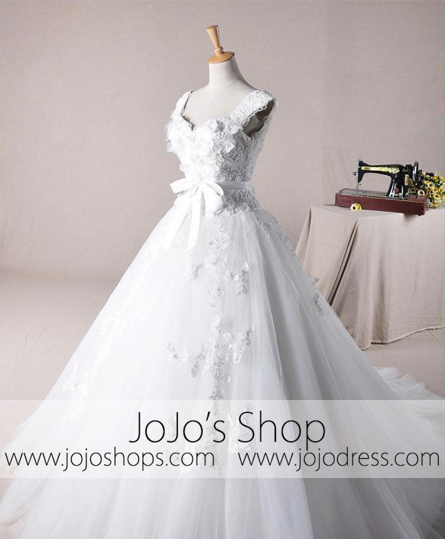 Cap Sleeves Floral Princess Debutante Ball Gown Dress