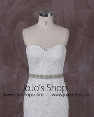 Strapless Cotton Lace Mermaid Dress | QT85186