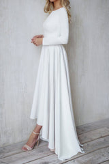 Simple Minimalist High Low Wedding Dress ET3005