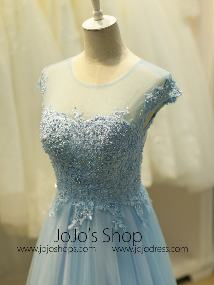 Fairytale Ice Blue Formal Long Evening Prom Evening