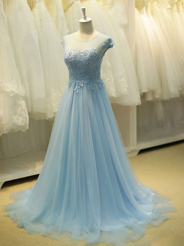 Fairytale Ice Blue Formal Long Evening Prom Evening