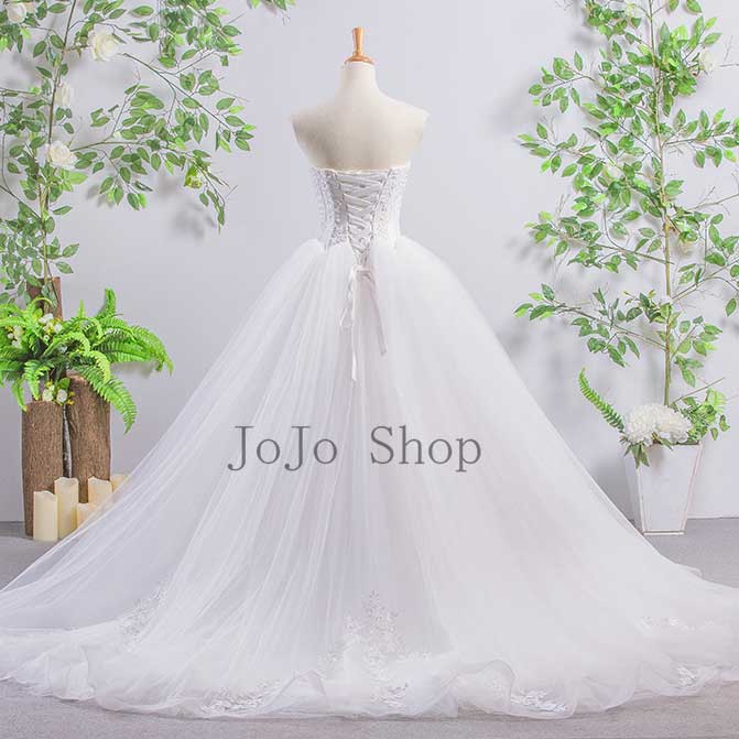 Strapless Princess Ball Gown Wedding Dress RS210108