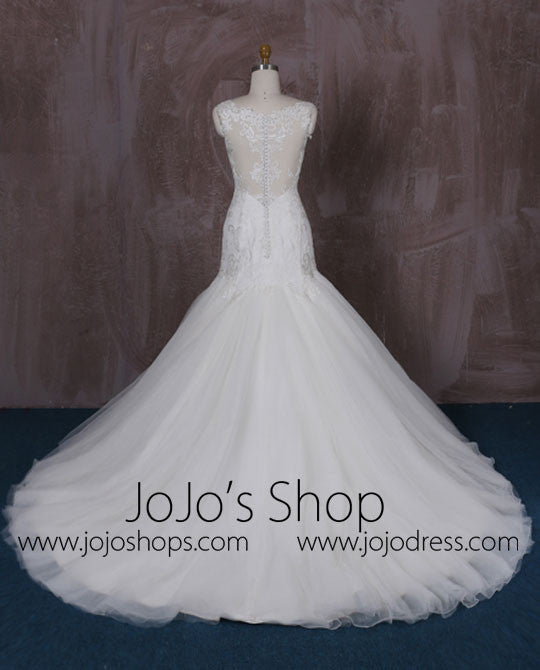 Fit and Flare Lace Dress with Lace Illusion Back | QT85345