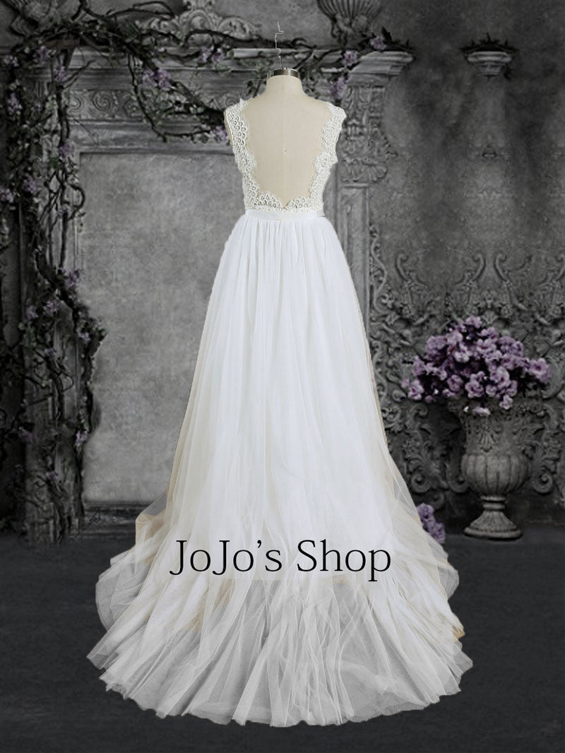 Vintage Inspired Open Low Back Lace Bodice Dress | BS2001