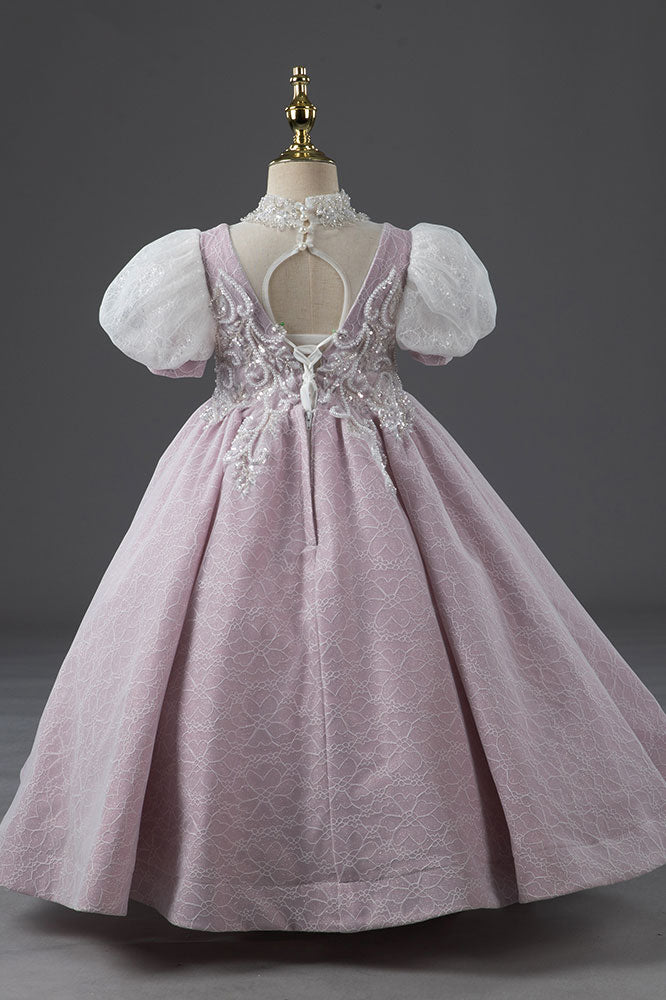 Lavender Girls Pageant Princess Evening Ball Gown CL2005