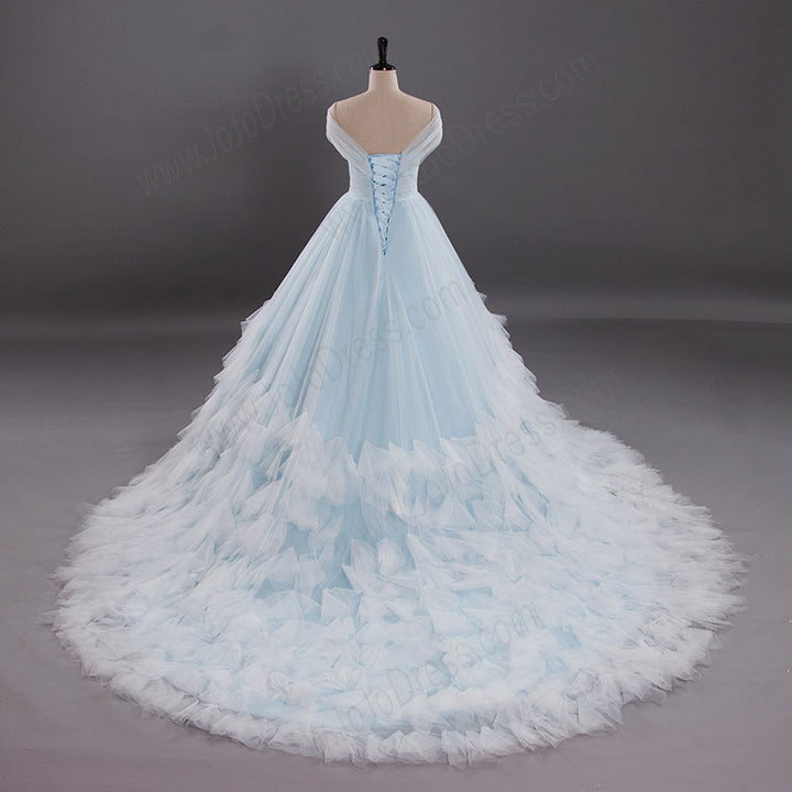 Light Blue Ball Gown Wedding Dress AL3015