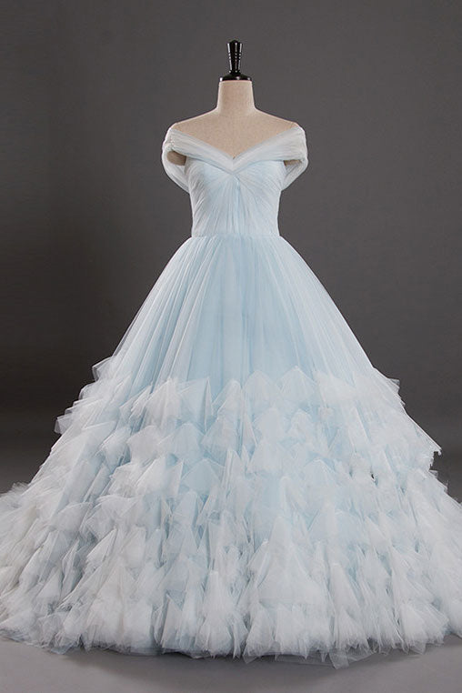 Light Blue Ball Gown Wedding Dress AL3015
