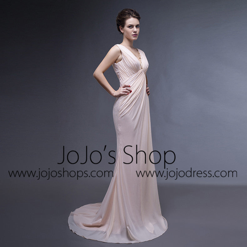 Grecian Long Formal Evening Prom Dress