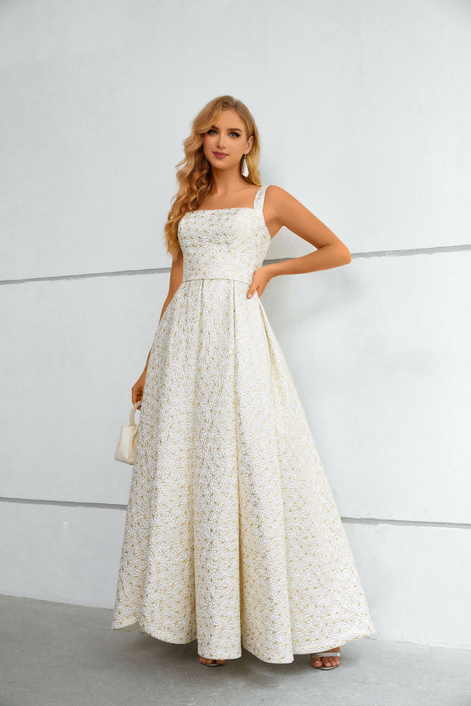 Floral Maxi Long Prom Formal Evening Dress with Side Slit EN5608