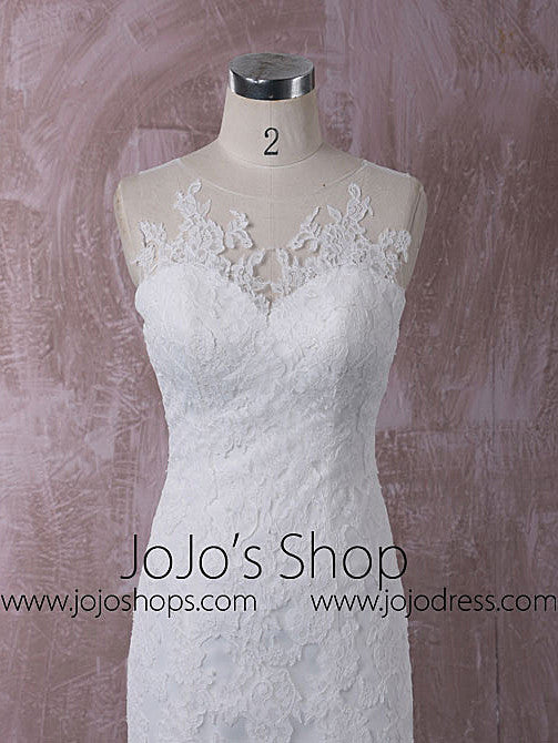 Lace Mermaid Dress with Illusion Neckline | QT815015