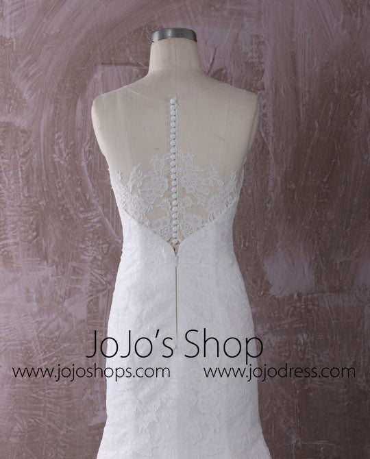 Lace Mermaid Dress with Illusion Neckline | QT815015