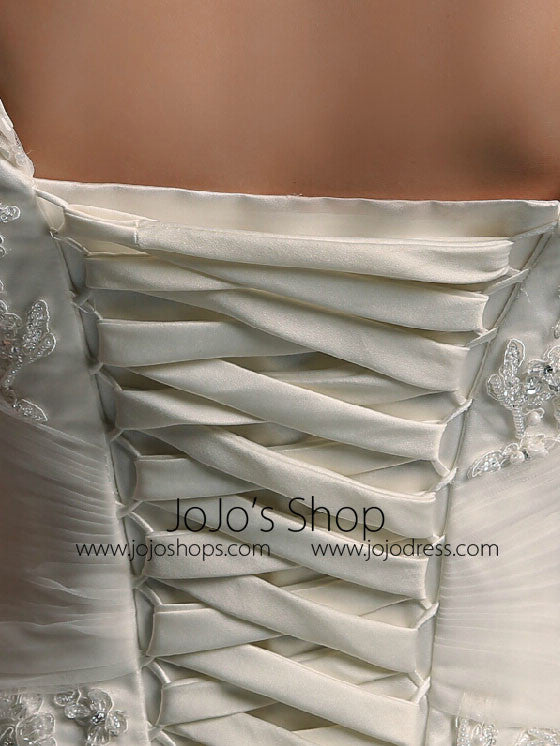 Elegant A-line Dress with Off Shoulder Cap Sleeves | LW2003