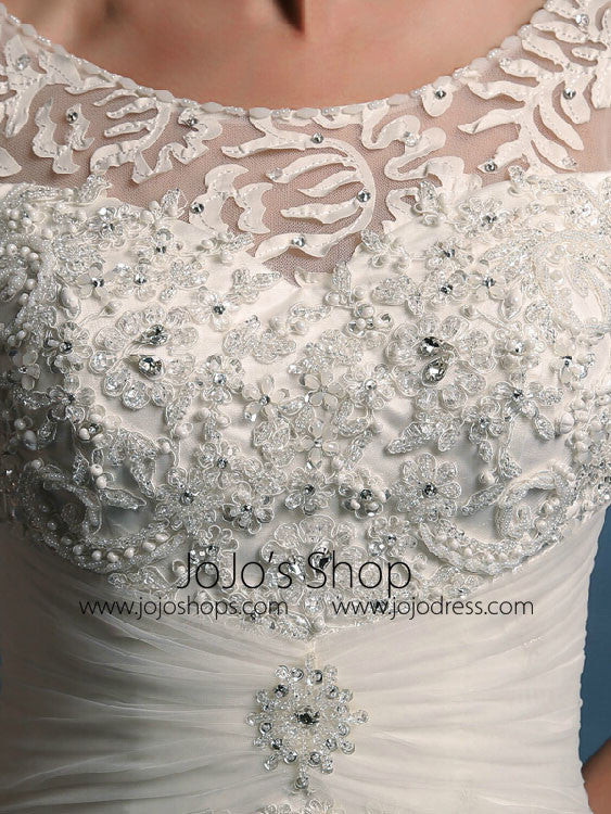 Elegant A-line Dress with Off Shoulder Cap Sleeves | LW2003