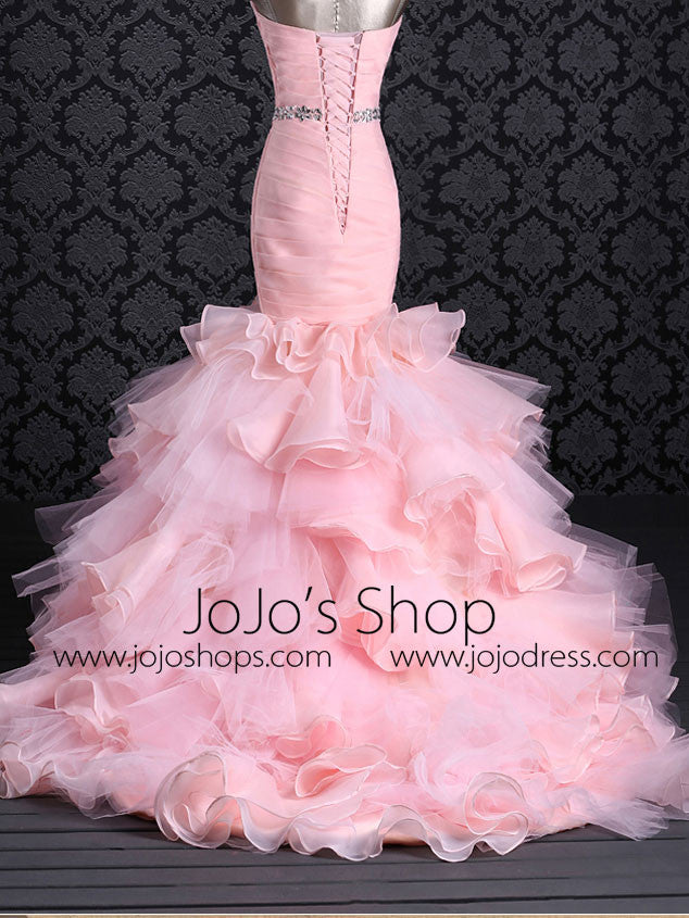 Strapless Pink Prom Dress Evening Dress Fit and Flare Evening Dress | G2022