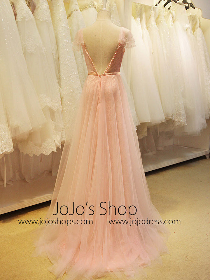 Blush Pink Fairy tale Formal Prom Evening Dress
