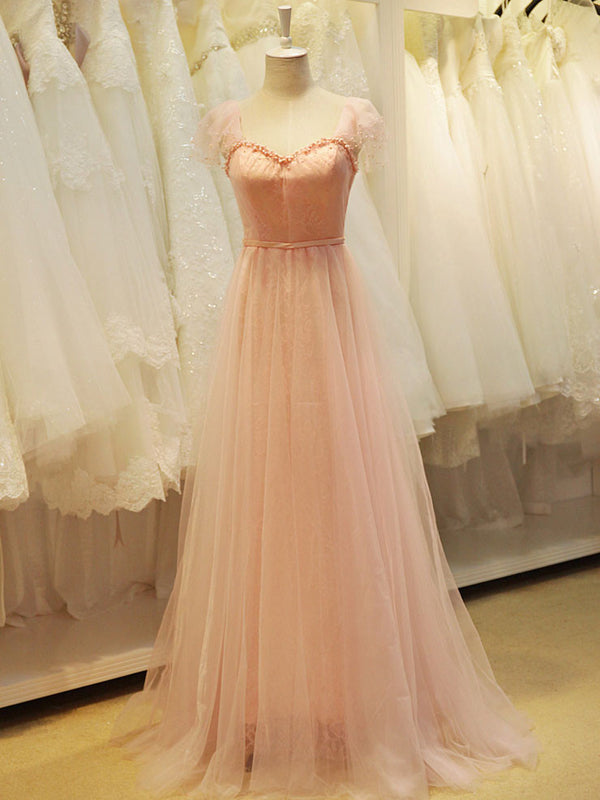 Blush Pink Fairy tale Formal Prom Evening Dress