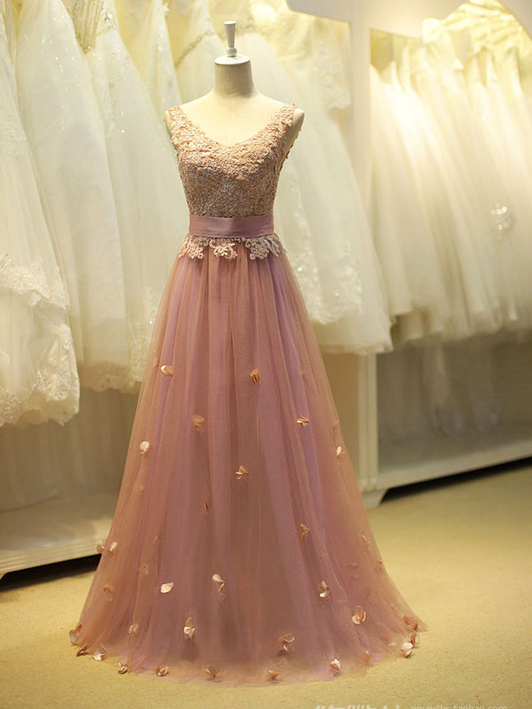 Pink Lace Fairy Tale Prom Formal Evening Dress YW1720