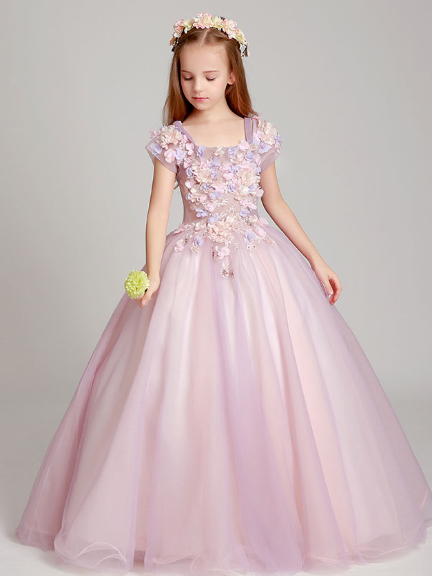 Flower Girl Princess Ball Gown Party Dress Birthday Dress